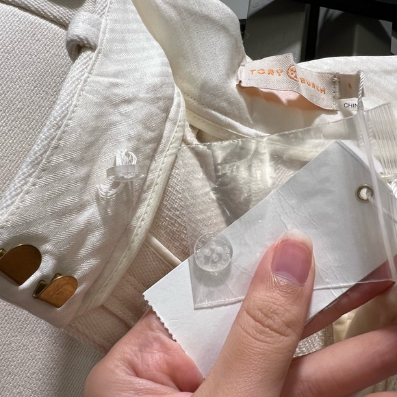 Tory Burch White Thomas Trousers - Picture 5 of 9